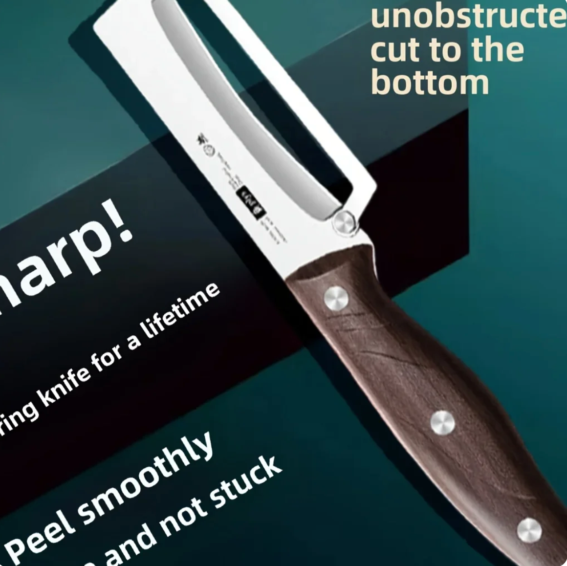 Stainless Steel Peeler with Wooden Handle