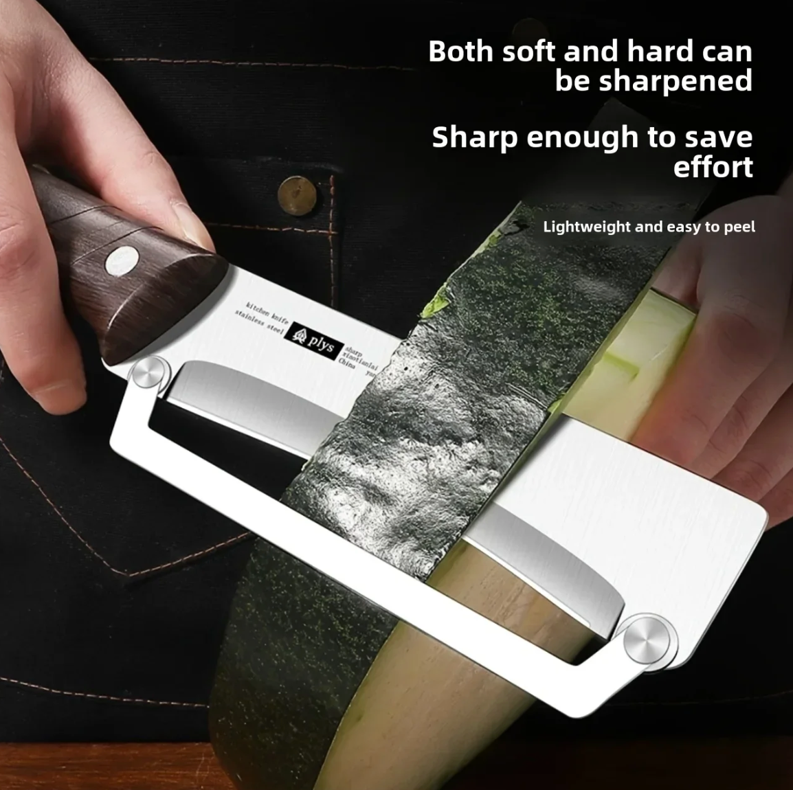 Stainless Steel Peeler with Wooden Handle