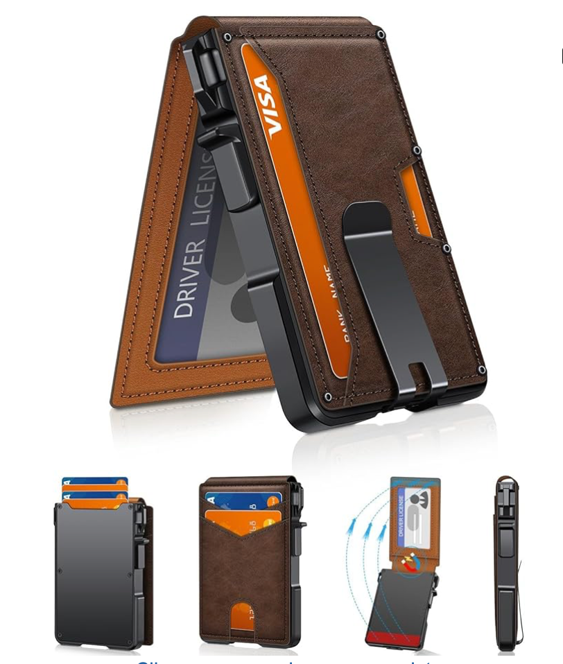 Aluminum RFID Blocking Minimalist Wallet for Men