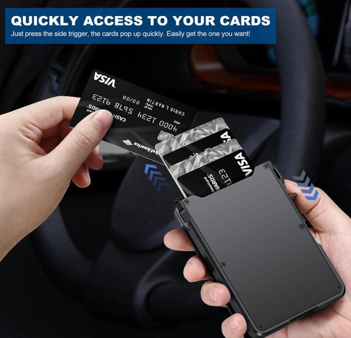 Aluminum RFID Blocking Minimalist Wallet for Men