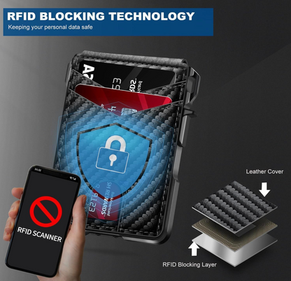 Aluminum RFID Blocking Minimalist Wallet for Men