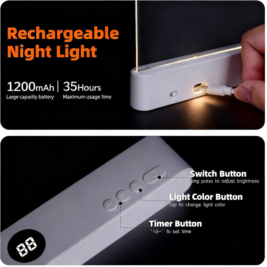 LED Flat Panel Book Light USB