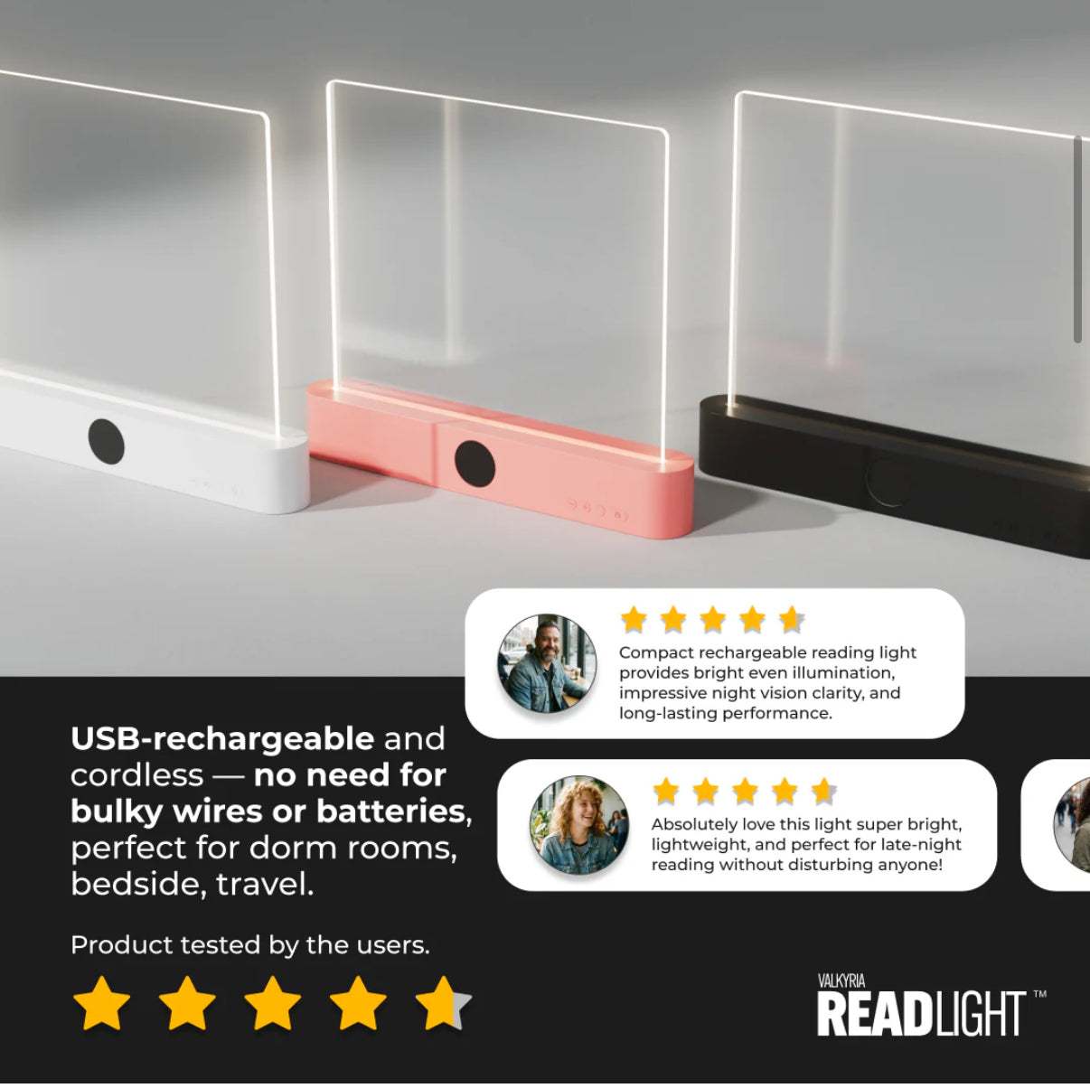 LED Flat Panel Book Light USB