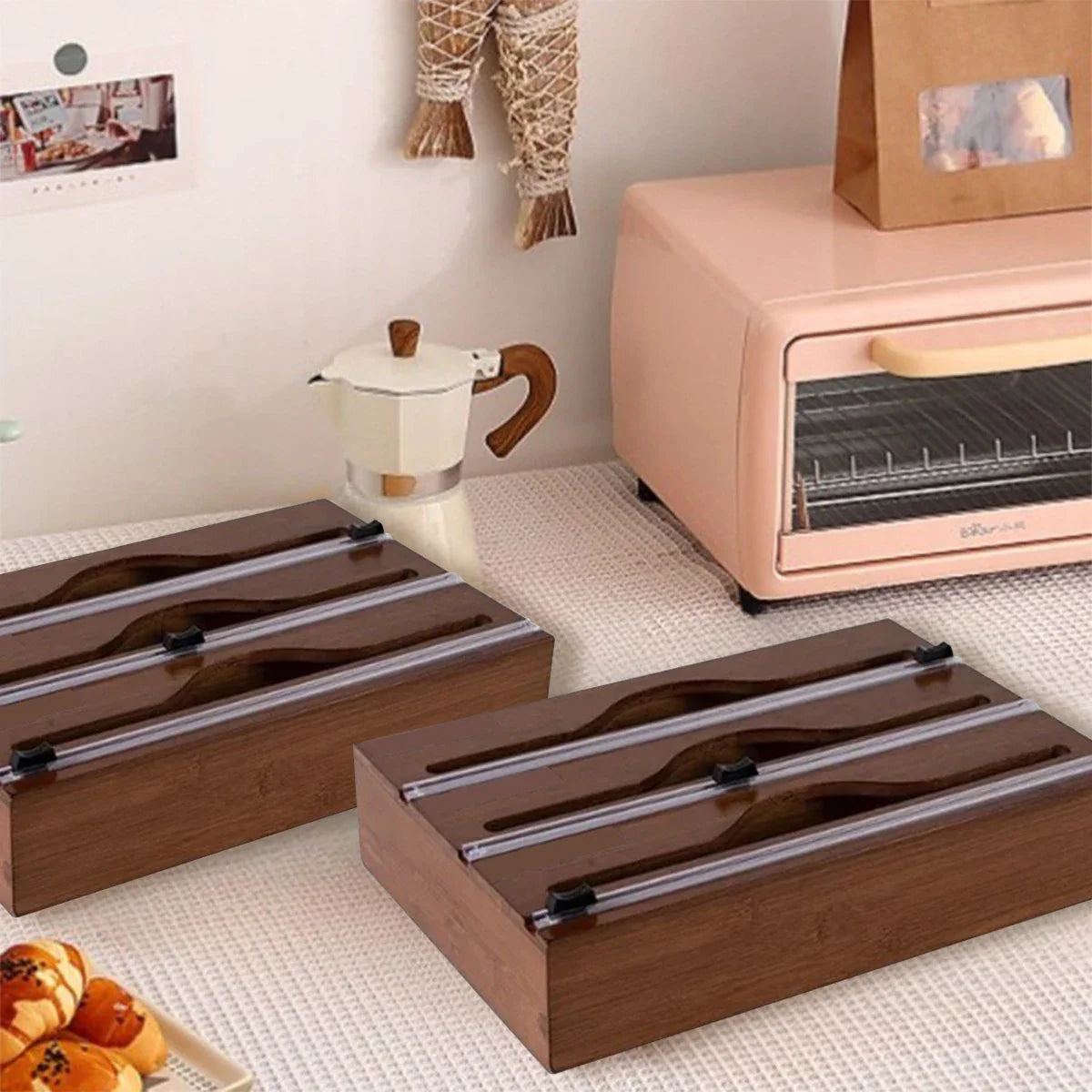 Bamboo Kitchen Wrap Dispenser