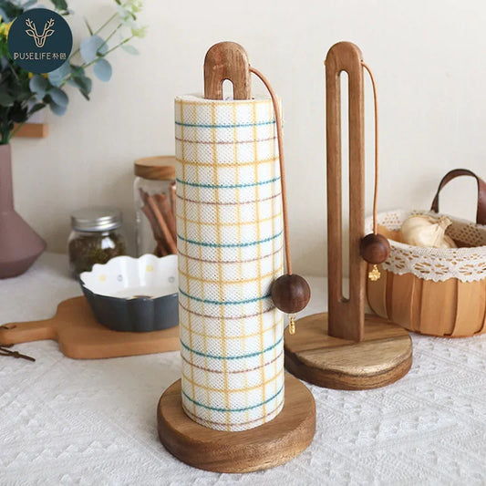 Solid Wood Kitchen Paper Towel Holder