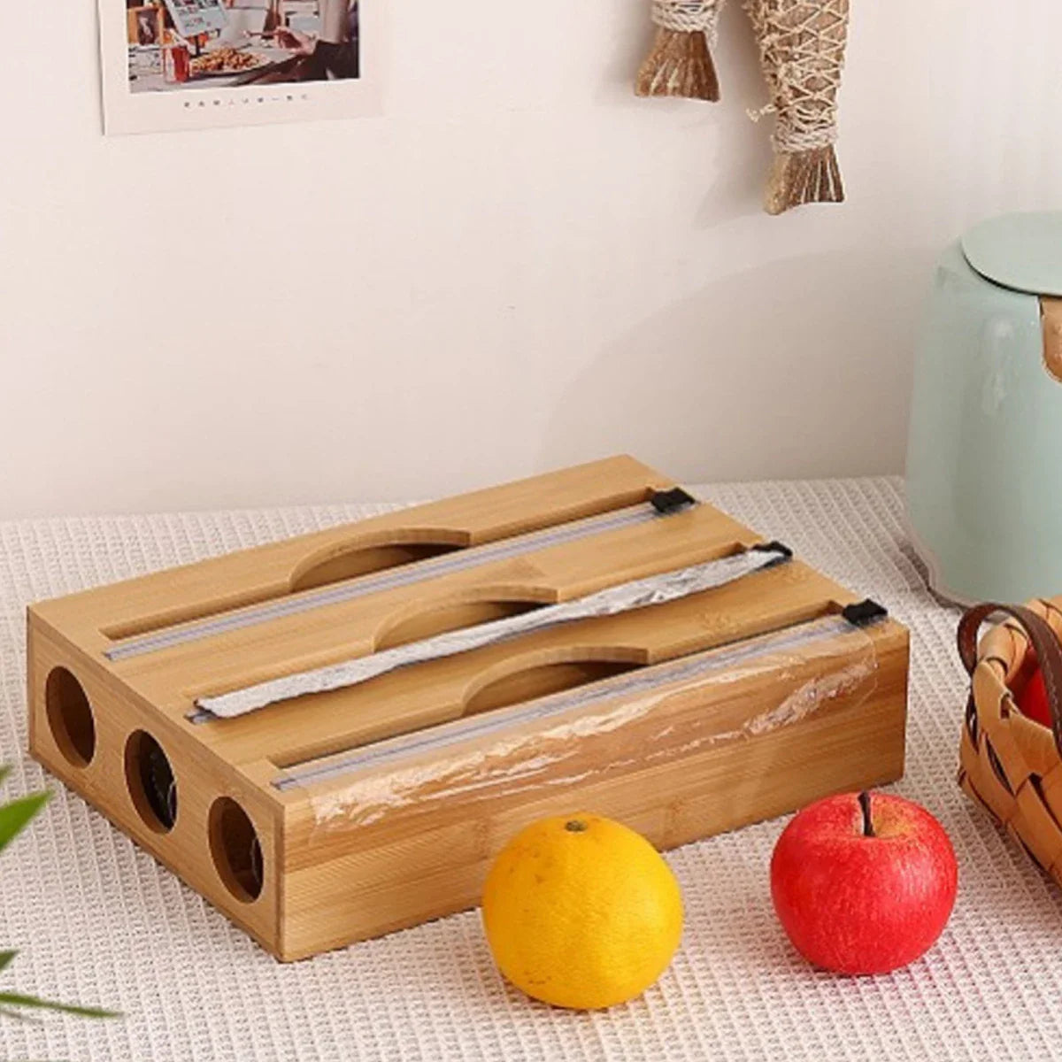 Bamboo Kitchen Wrap Dispenser