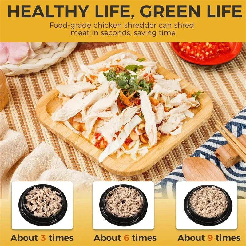 Manual Chicken Shredder - Meat Shredding Tool with Clear Lid