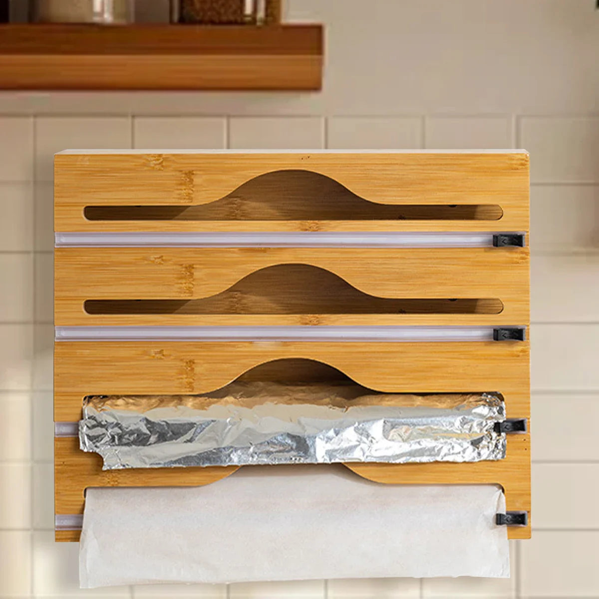 Bamboo Kitchen Wrap Dispenser