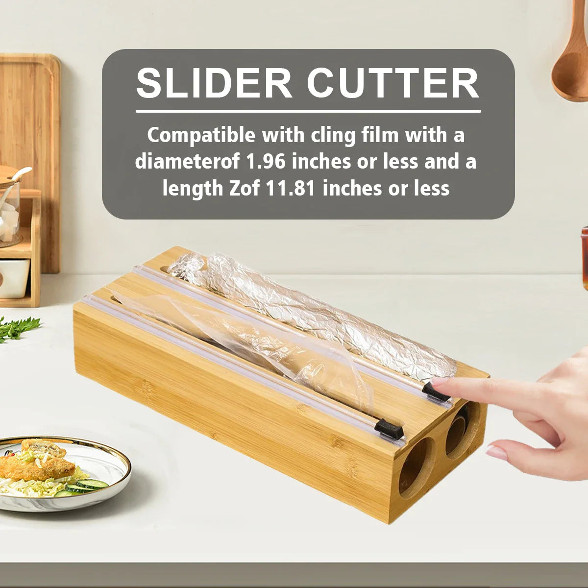 Bamboo Kitchen Wrap Dispenser