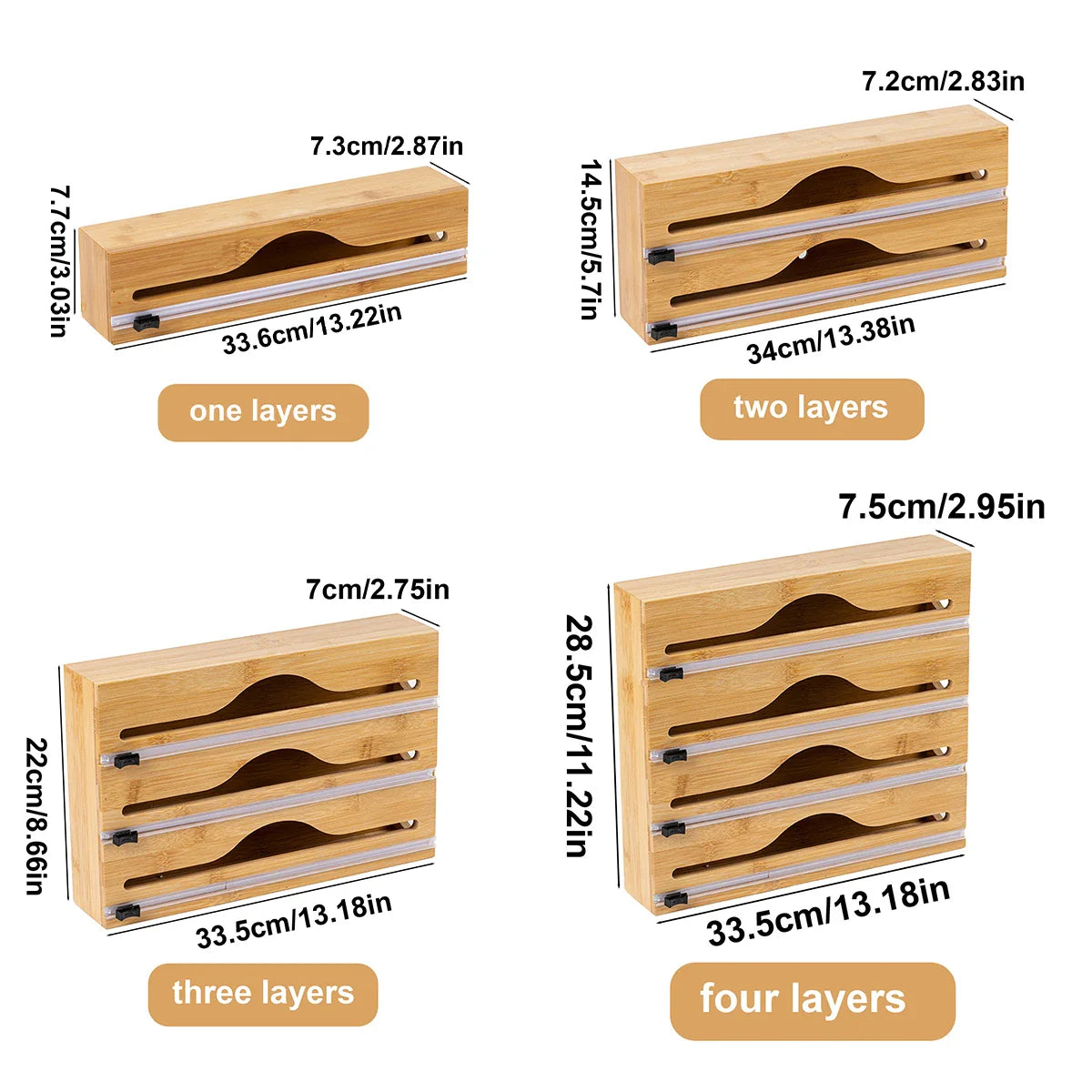 Bamboo Kitchen Wrap Dispenser