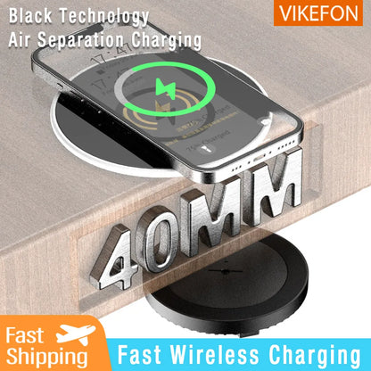 Under Desk Wireless Charger - 15W Fast Charging