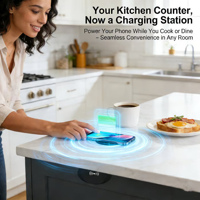 Under Desk Wireless Charger - 15W Fast Charging