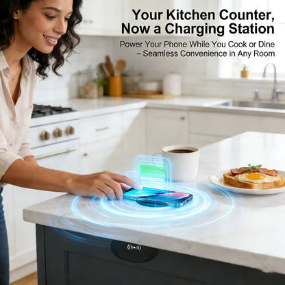 Under Desk Wireless Charger - 15W Fast Charging