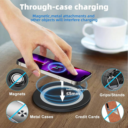 Under Desk Wireless Charger - 15W Fast Charging